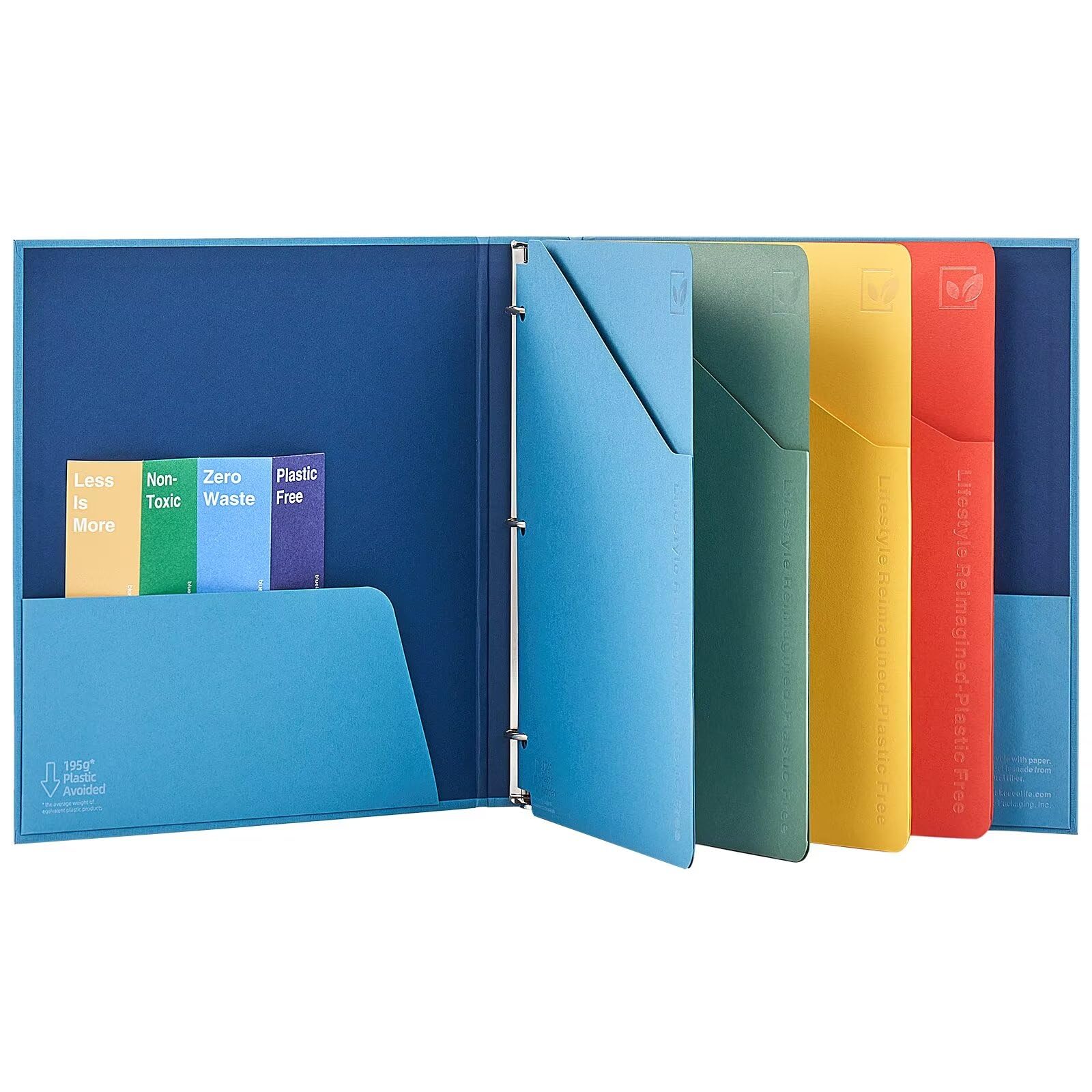 Amazon.com : Blue Lake ECOLIFE 3 Ring Binder 1 Inch with Dividers